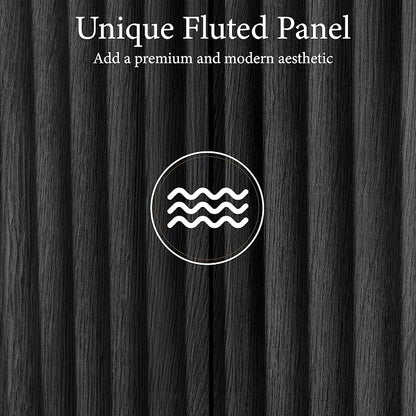 Brafab 67" Fluted Armoire Wardrobe Closet with Drawers and Doors, Wooden Wardrobe Cabinet with Adjustable Shelves, Modern Storage for Clothes, Coats for Bedroom,Black (1 pcs)