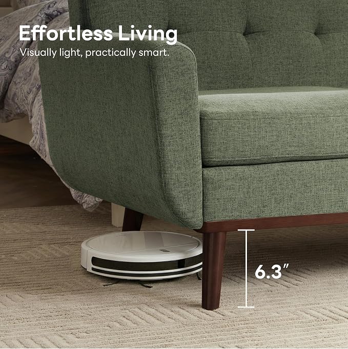 Kingfun 65.2" W Loveseat Sofa, Mid Century Modern Decor Love Seat Couches for Living Room, Button Tufted Upholstered Furniture, Solid & Easy to Install Small Couch for Bedroom Office Apartment, Green
