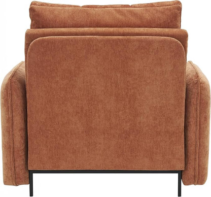 ERYE Modern Foldable Chair Sofa Convertible Pull Out Sleeper Sofabed,Single Seat Tufted Upholstered Sofa Convertible Chaise Lounge Bed with USB-Ports and Side Pockets