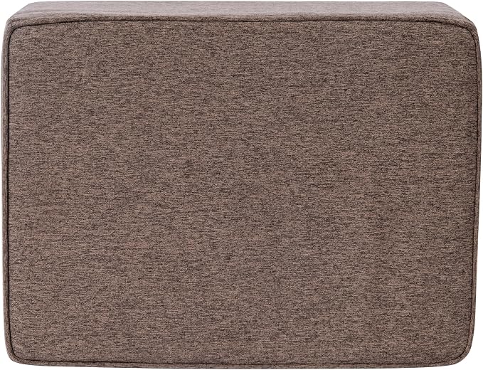 HomePop 24" Dinah Collection Storage Ottoman - Chocolate Brown