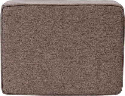 HomePop 24" Dinah Collection Storage Ottoman - Chocolate Brown