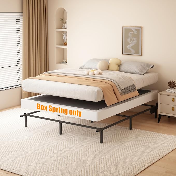 DORITRON 5 Inch Box Spring for Full Size Bed, 3000lbs Heavy Duty Full Size Box Spring Bed Base Metal Mattress Foundation, Easy Assembly, Noise Free