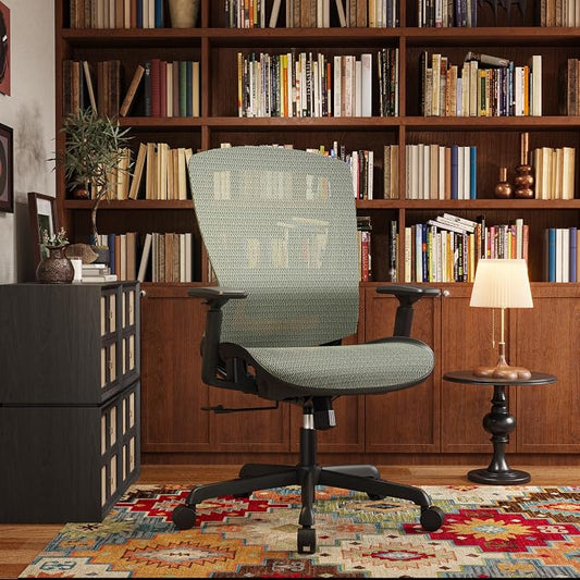 ELABEST Mesh Office Chair,Ergonomic Computer Desk Chair,Sturdy Task Chair- Adjustable Lumbar Support & Armrests,Tilt Function,Comfort Wide Seat,Swivel Home Office Chair (Dusty Sage)