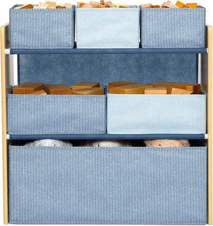 Delta Children - GapKids 6 Bin Toy Organizer - Greenguard Gold Certified, Indigo Blue