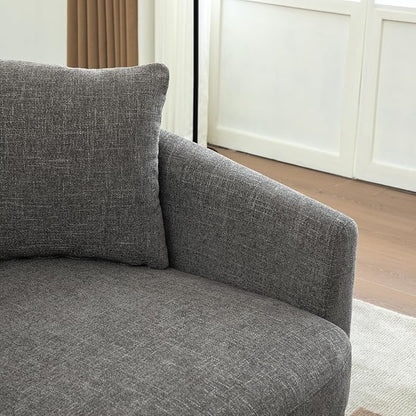 ERYE 56.3" Chenille Upholstered Accent Chair Deep Seat for Living Room Bedroom, Oversized Leisure Cushion Armchair W/ 5 Pillows and Removable Cover for Home Apartment Office