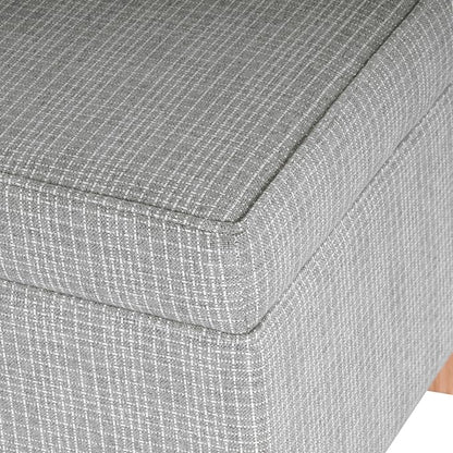 HomePop 18" Classic Square Storage Ottoman - Sage Mini Grid Pattern