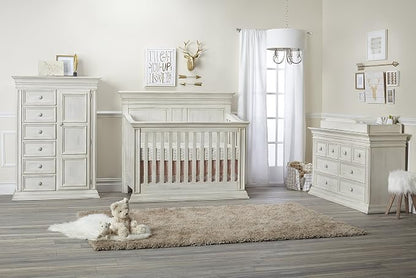 Baby Cache Vienna 4 in 1 Convertible Crib, Antique White