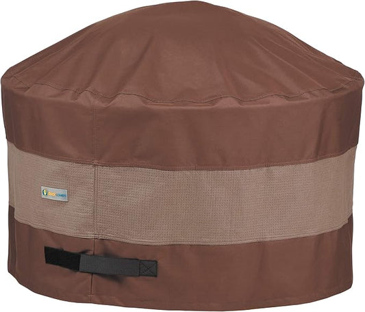 DUCKCOVERS Ultimate Waterproof 32 Inch Round Fire Pit Cover, Outdoor Firepit Cover
