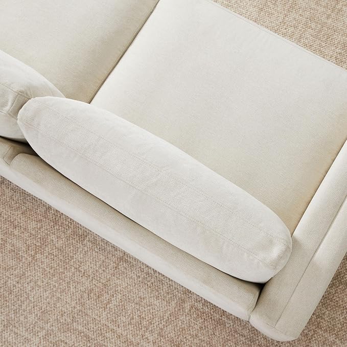 CHITA 83” Super Large Luxury Sectional Modular Sofa, Down Filled, Loveseat, Linen