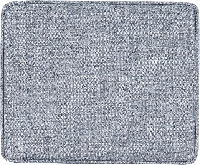 HomePop 22" Medium Tufted Storage Ottoman - Blue Gray Woven Fabric