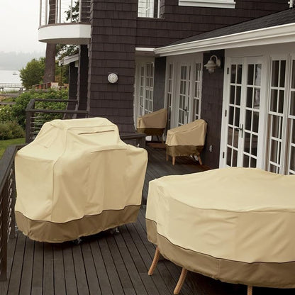 Classic Accessories Veranda Water-Resistant 56 Inch Round Fire Pit Table Cover, Outdoor Firepit Cover