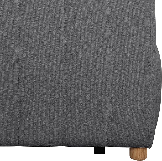 Serta Galway 91.7" Convertible Sleeper Sofa, Queen Size, Wall-Hugging Dreamglide Mechanism, Dreamcoil Comfort, Boucle Fabric, Charcoal