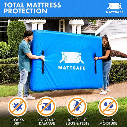 Nordic Elk Mattress Bags for Moving and Storage (Full) Heavy Duty Moving Supplies, 8 Sturdy Handles, Strong Zipper, Mattress Cover Bed Bags, Storage Cover Essentials Packing Protector
