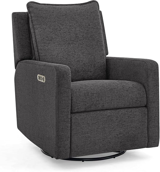 babyGap Harlowe Power Recliner with USB-A and Type-C Ports by Delta Children - Greenguard Gold Certified – Stain-Resistant Performance Fabric is Oeko-TEX Standard 100 Certified, Charcoal