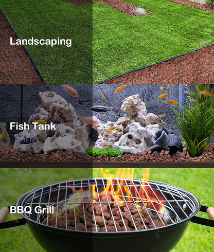 Stanbroil Red Lava Rock Granules for Gas Log Sets and Fireplaces - 10 lb.Bag (0.8"-1.2")