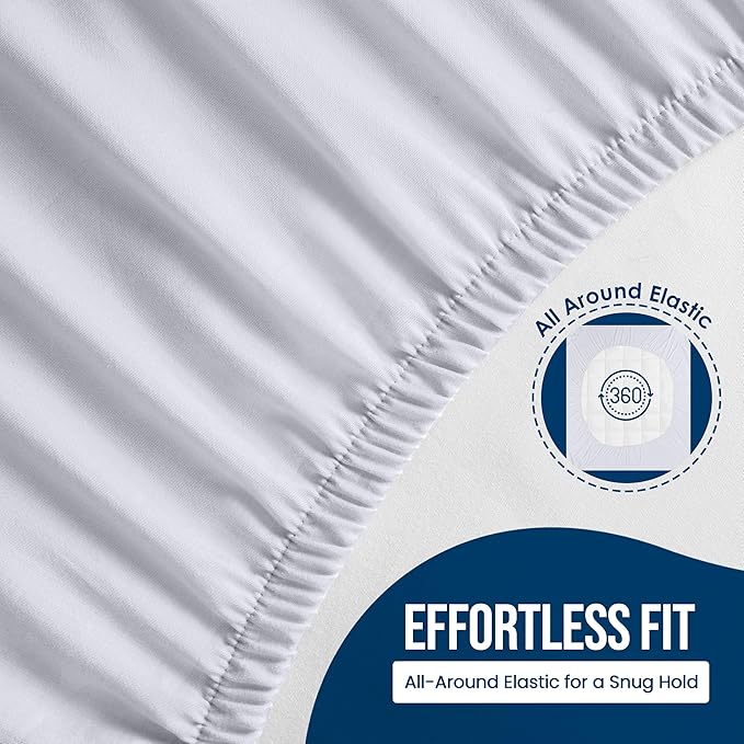 Utopia Bedding Waterproof Mattress Protector California King Size (Pack of 14), Premium Terry Mattress Cover 200 GSM, Breathable, Fitted Style with Stretchable Pockets (White)