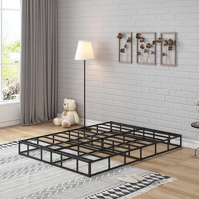 FMDMR Queen Size Box Spring for Queen Bed,7 Inch High Profile Queen Box Spring only with 3000lbs Max Weight Capacity, Durable Mattress Foundation Easy Assembly, Non-Slip, Noise Free