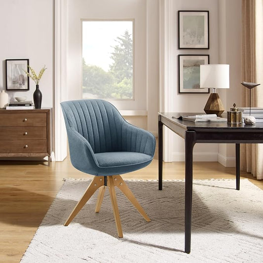 Art Leon Beech Wood Swivel Desk Chair for Home Office, No Wheels