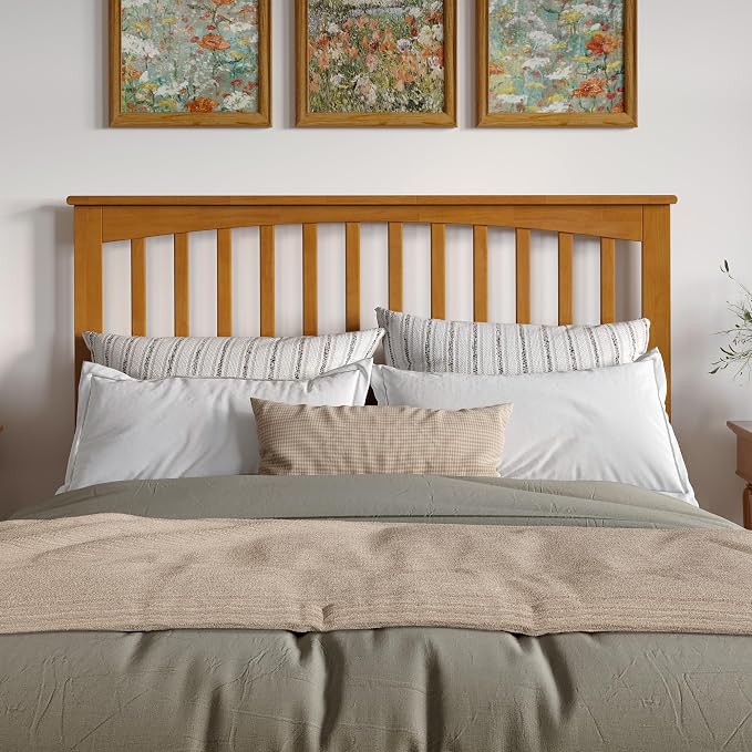 AFI, Mission Queen Solid Wood Headboard, Light Toffee