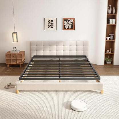 VIPSHOW 2 Inch California King Metal Box Spring with Round Corners - 3000 lbs Capacity, Low Profile Bed Slat Replacement Bunkie Board with Steel Slats, Noise-Free, Easy Assemble, Black