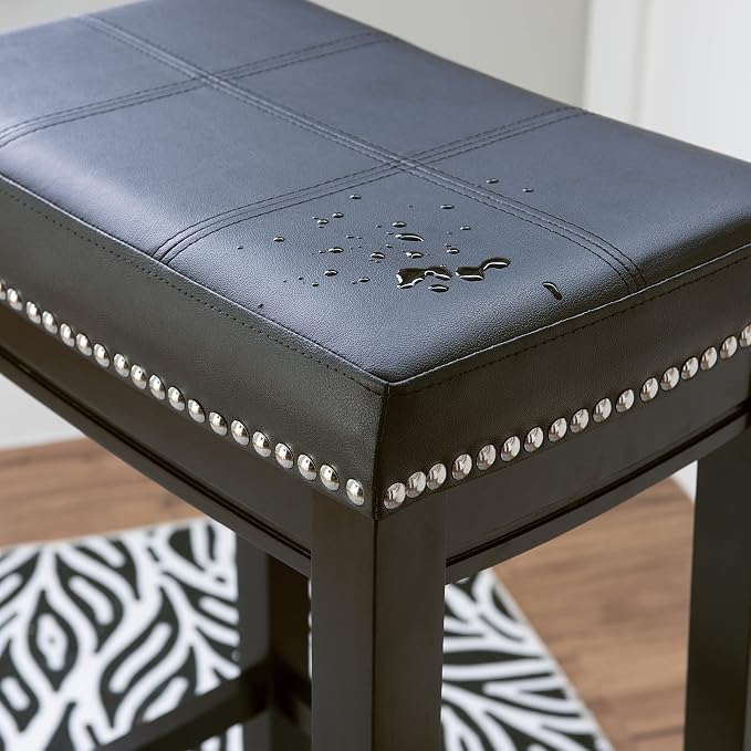 Linon Claridge Bar, Black Stool, 32" X 18.75" X 13"