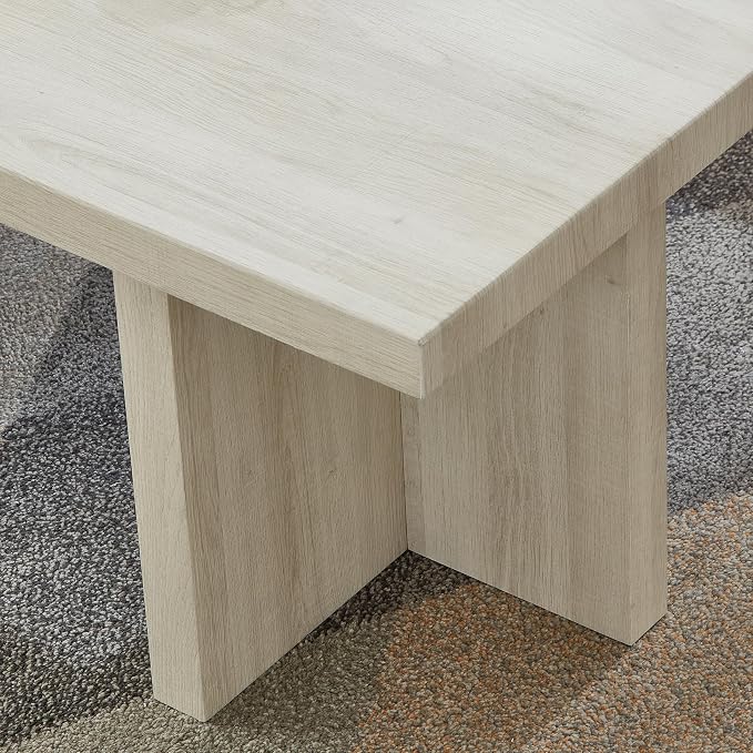 Roundhill Furniture Mchome Square End Table, Nightstand, White Finish