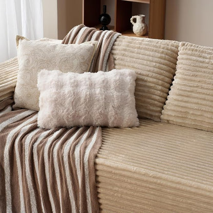 ovios 104" Cloud Boneless Couch with L-Shape Chaise,Modern Sectional Modular Sofa with Deep Seat, Upholstered Couches for Living Room Bedroom,No Assembly Required, Beige (Plush Corduroy Fabric)