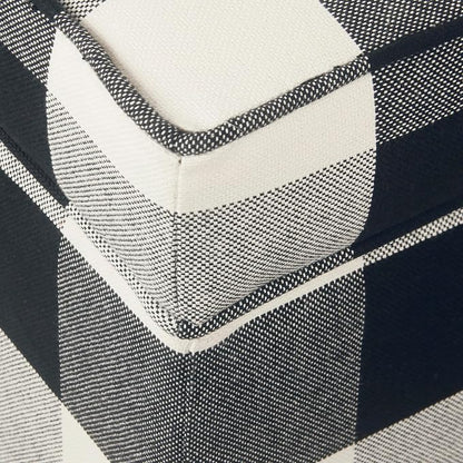 HomePop 18" Classic Square Storage Ottoman - Black Plaid