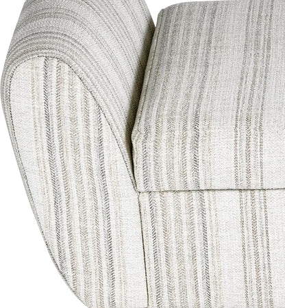 HomePop 60" Modern Storage Bench - Gray Striped Pattern