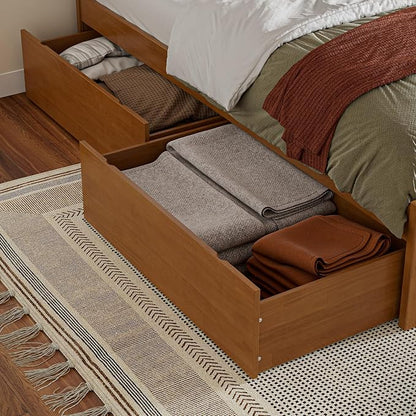 AFI Twin/Full Under Bed Storage Drawers (Set of 2), Light Toffee