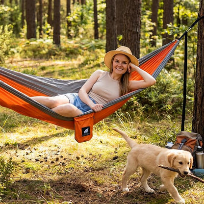 SUNCREAT Hammocks Camping Hammock, Ultralight Hammock for Hiking, Orange