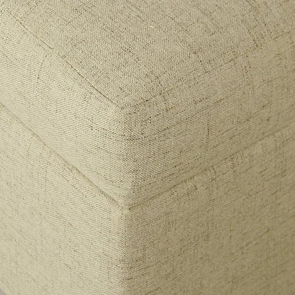 HomePop 28" Woven Square Storage Ottoman - Linen Tan