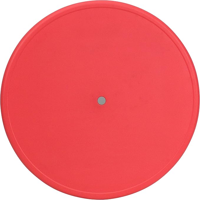 BizChair 33" Round Red Plastic Height Adjustable Activity Table