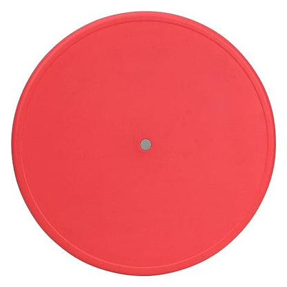EMMA + OLIVER 33" Round Red Plastic Height Adjustable Activity Table