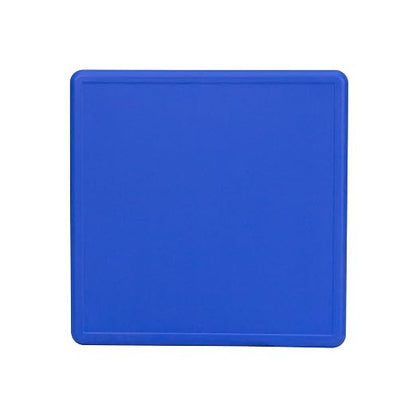 EMMA + OLIVER 24" Square Blue Plastic Height Adjustable Activity Table