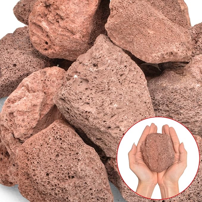 Stanbroil Lava Rock Granules, Decorative Landscaping for Fire Bowls, Fire Pits, Gas Log Sets, Indoor or Outdoor Fireplaces - 10 Pounds (2.75"-5")