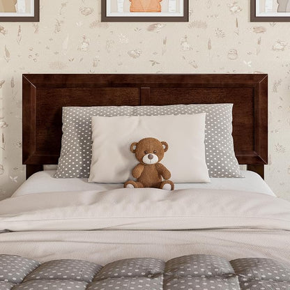 AFI, Sophia Adjustable Modern Twin Wood Headboard, Walnut