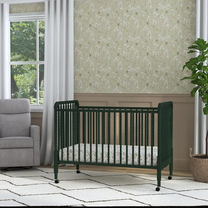 Davinci Jenny Lind 3-in-1 Baby Crib Convertible to Toddler Bed, Daybed - Easy to Assemble - GREENGUARD Gold Certified - 4 Adjustable Mattress Heights, Conversion Kit Sold Separately - Forest Green