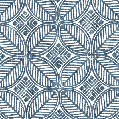 HomePop 18" Classic Square Storage Ottoman - Blue Indigo Print