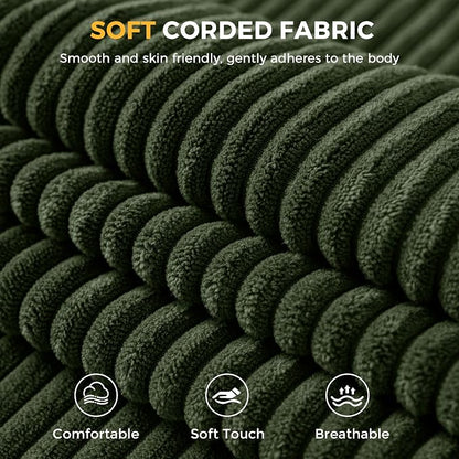 MAXYOYO Oversized Loveseat Sofa Couch, Upholstered Bean Bag Chair Cloud 3-Seat for Adults, Boneless Couch with Tufted Cushion & Pillows, Sofa in A Box, No Assembly Required, Dark Green