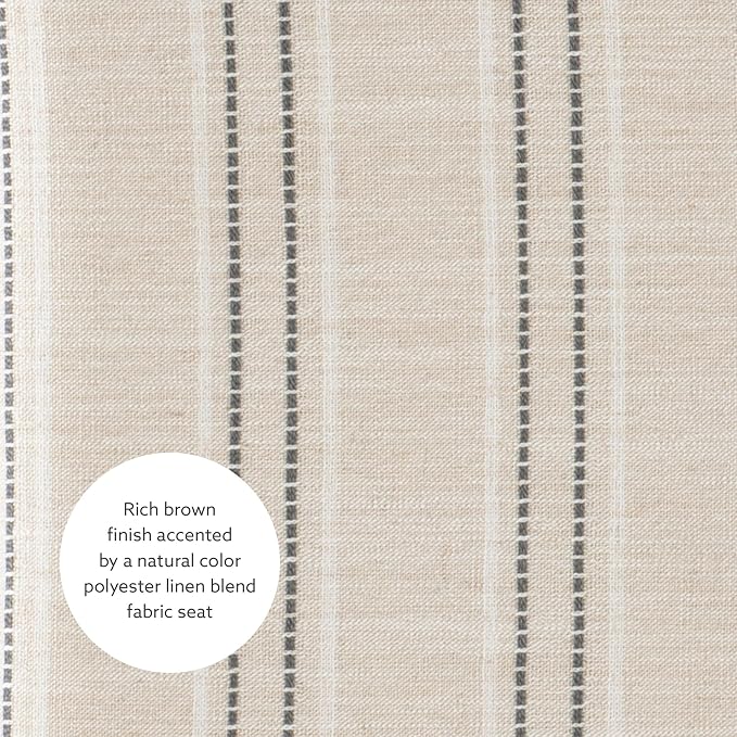 Linon Home Décor Linon 32.5" Backless Claridge Stool Rustic, Natural Bar