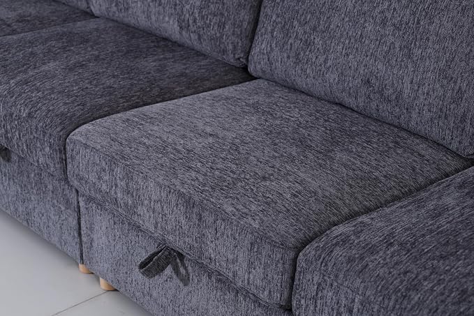 ERYE 132-Inch Oversized U Shaped Sectional Sofa 8 Seat Modular Storage Sofa Couch W/Deep Seat,Skin Friendly Plush Chenille Upholstered Corner Convertible Sectional W/Movable Ottoman