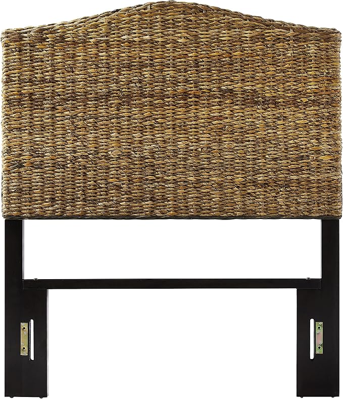 Crosley Furniture Serena Handwoven Natural Fiber Rattan Headboard for Twin Size Bed, Banana Leaf