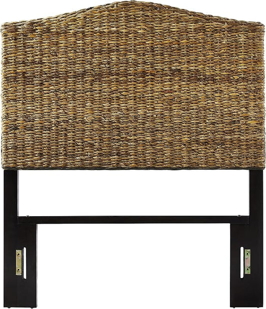 Crosley Furniture Serena Handwoven Natural Fiber Rattan Headboard for Twin Size Bed, Banana Leaf