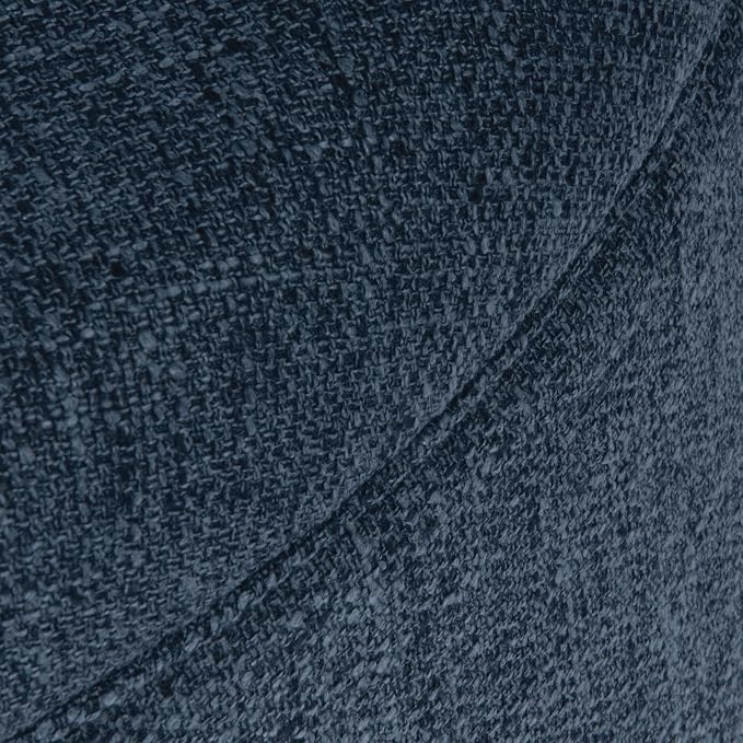 HomePop 28" Round Storage Ottoman - Textured Navy