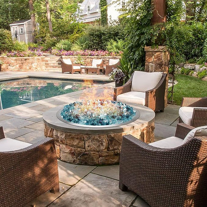 Stanbroil 31-Inch Round Fire Pit Burner Pan, Drop-in Fire Pit Insert for Natural & Propane Gas Firepit Table, Stainless Steel, BTU 296,000 Max