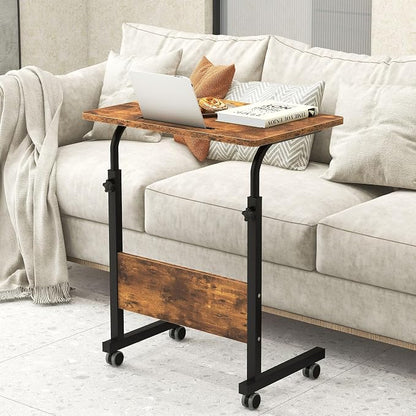 23.6 Inch End Table Computer Desk, Modern Simple Gaming Desk Home Office Desks, Writing Study Table Small Desk, Rustic Brown