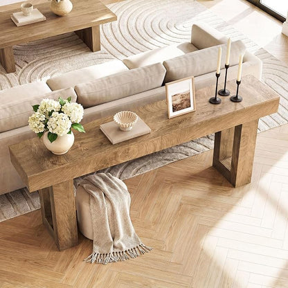 Tribesigns 78.74-Inch Extra Long Console Table | Wooden Rectangular Sofa Table Behind The Couch, Farmhouse Entryway Table for Entrance, Hallway, Living Room
