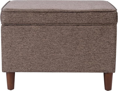 HomePop 24" Dinah Collection Storage Ottoman - Chocolate Brown
