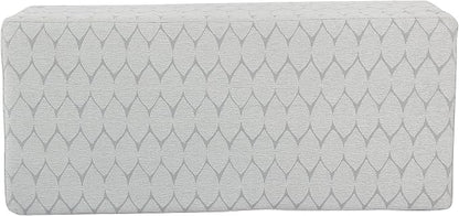 Kinfine 36" Geometric Storage Bench - Gray & Brown